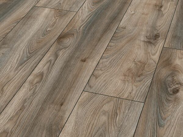 MAMMUT PLUS WIDE LONG PLANK MACRO OAK GREY LAMINATE FLOORING AC5 - Image 3