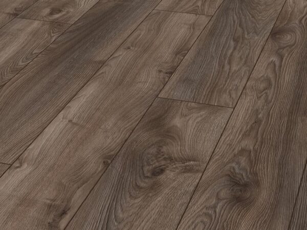 MAMMUT LONG PLANK MACRO OAK BROWN LAMINATE FLOORING AC5 - Image 3