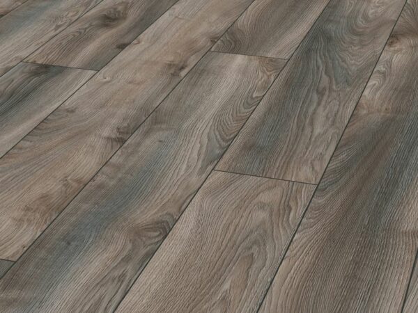 MAMMUT LONG PLANK MACRO OAK GREY LAMINATE FLOORING AC5 - Image 2