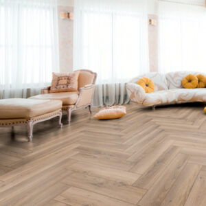 HERRINGBONE METZ OAK LAMINATE FLOORING AC4
