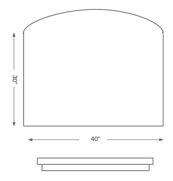 Granite Stove Hearth Curved Front 40" x 30" - Image 3