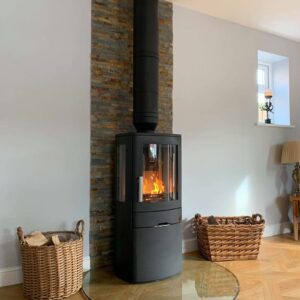 Truncated Glass Stove Hearth