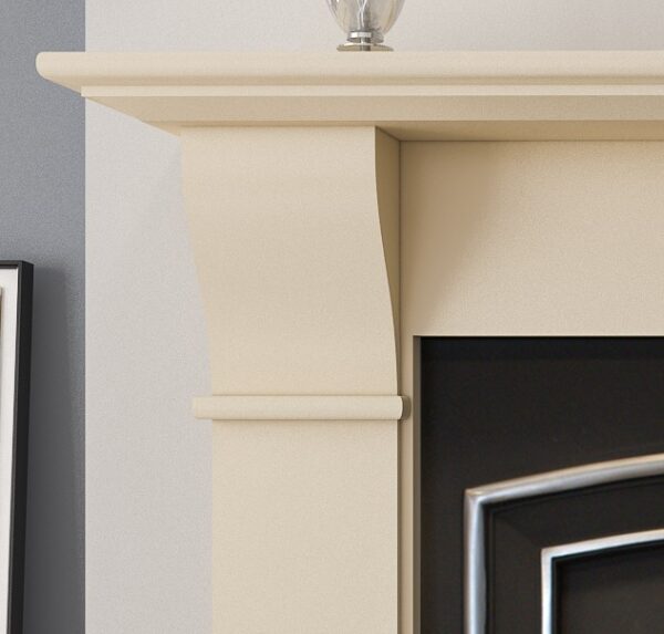Donard Ivory Stone Fireplace Surround 54″ - Image 2