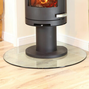 Tear Drop Glass Stove Hearth