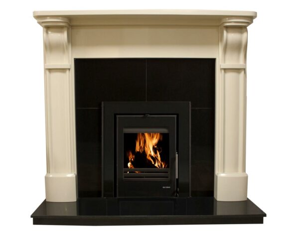 Black Granite Hearth and Back Panel Set for Solid Fuel Fires & Stoves - Image 2