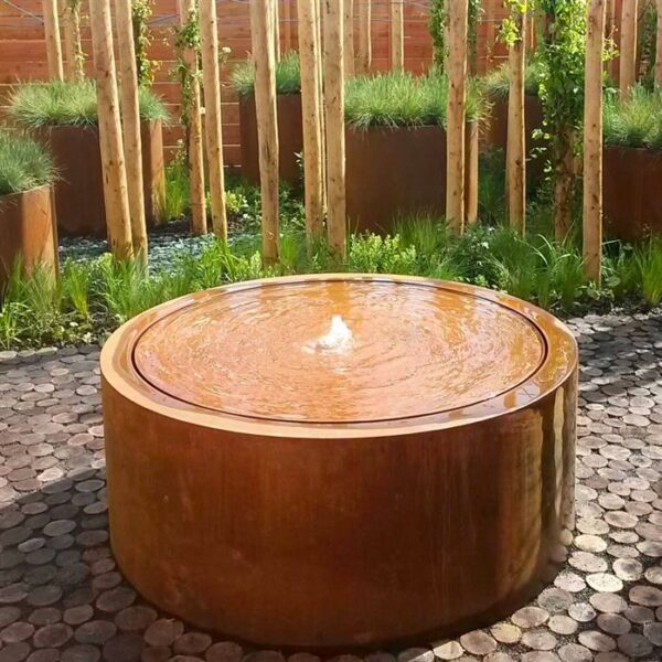 Water Tables Round Corten Steel - Image 6