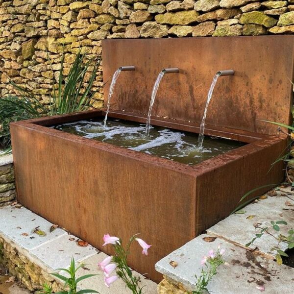 Pond Walls Free-Standing Corten Steel - Image 9