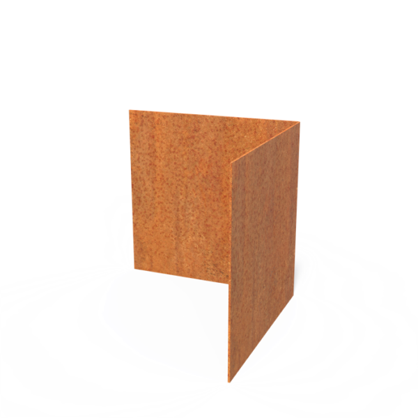 Corten Steel Corner Straight Top Edge (300 x 300 x 290 x 2mm)