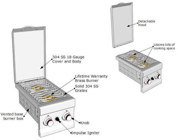 Sunstone Double Side Burner - Image 4