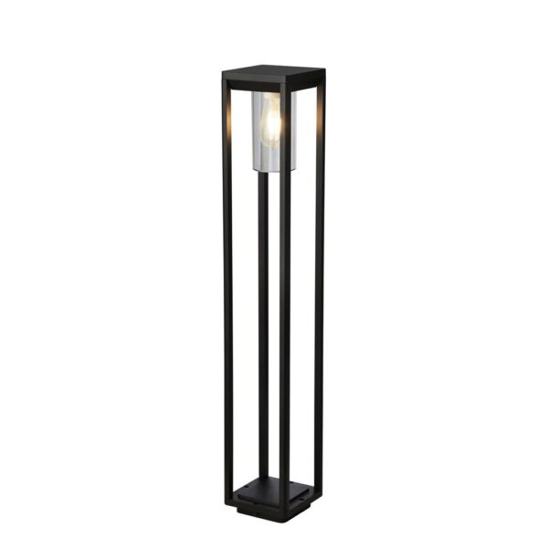 Atlantic Outdoor Post Black Metal & Clear Diffuser 900mm
