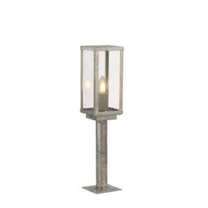 MHG Box Outdoor Post 500mm - Silver & Clear Glass IP44