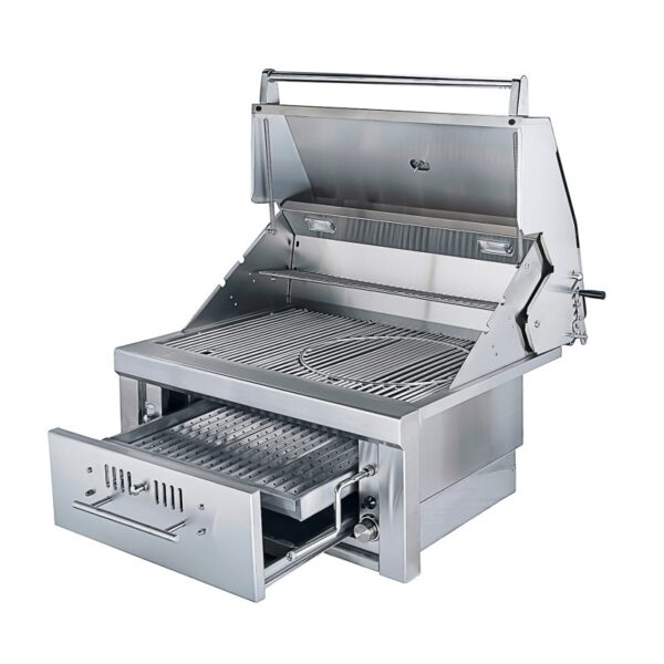 Sunstone 30″ Charcoal & Wood Hybrid Single Zone Grill - Image 4