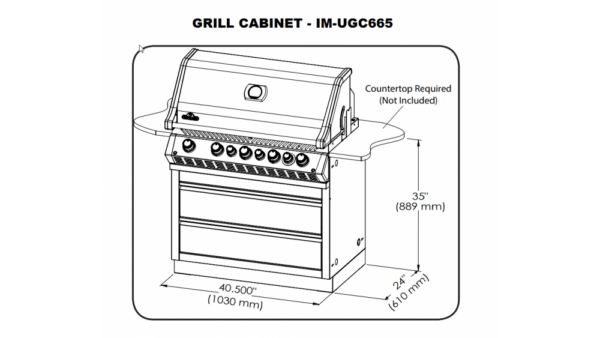 Napoleon Oasis 100 Outdoor Kitchen, Built-In Prestige Pro 665 - Image 12