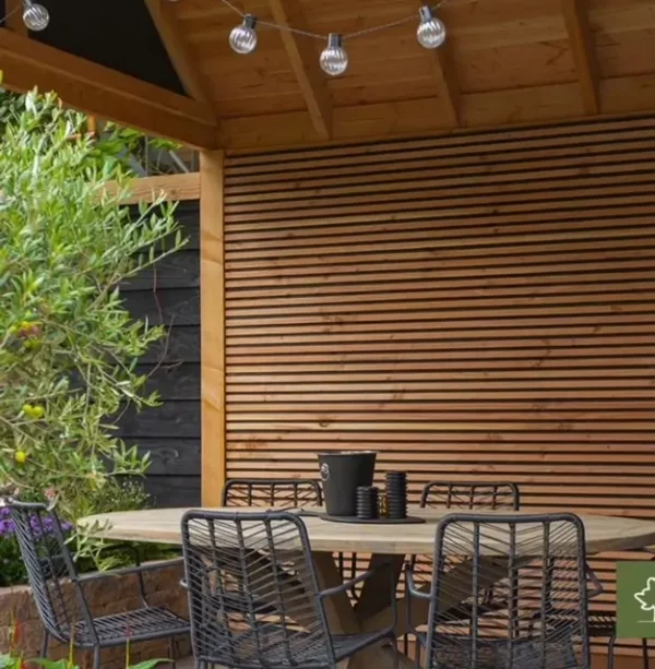 Eco Wood Slatted Triple Profile 22mm X 140mm X 4000mm - Image 2