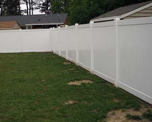 White Privacy Fence (Tongue and Grove)