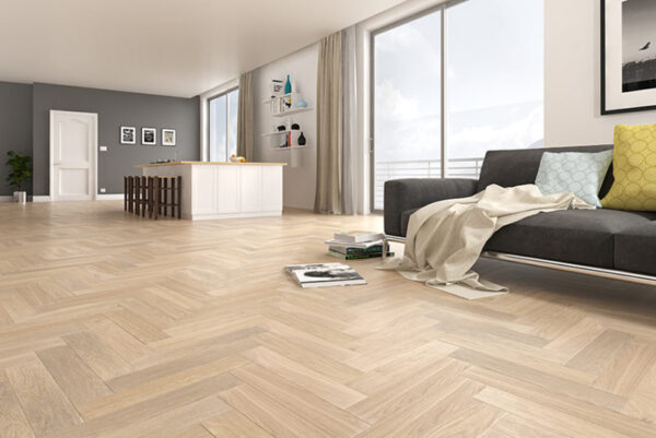 Herringbone Darwin UV Matt Lacquered Engineered Flooring - Image 2