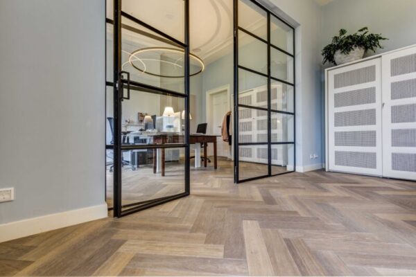 Renaissance Herringbone Oak Della Porta Smoked White UV Oil/Wax Engineered Flooring - Image 2