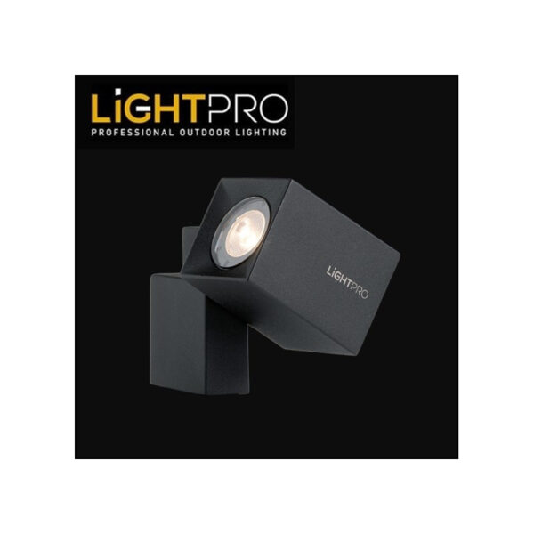 Garden Lightpro Quartz 12V Black IP44 Wall Light