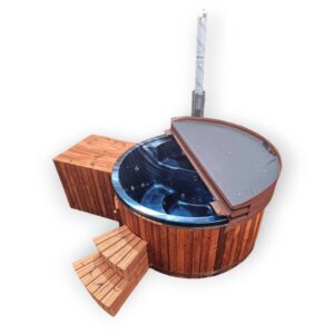 Acrylic hot tub with integrated heater