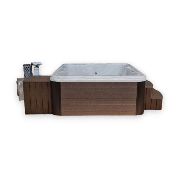 Acrylic square hot tub with external heater - Image 5