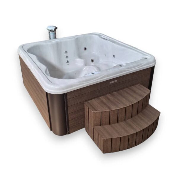 Acrylic square hot tub with external heater - Image 7