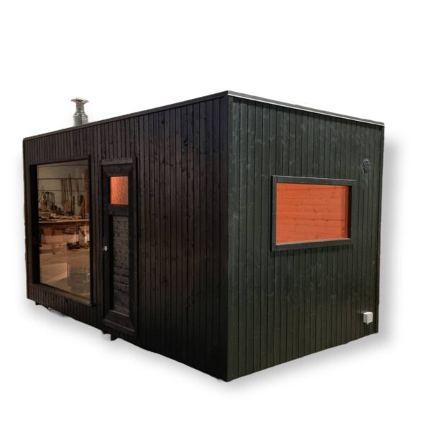Black Square Modern sauna - Image 2