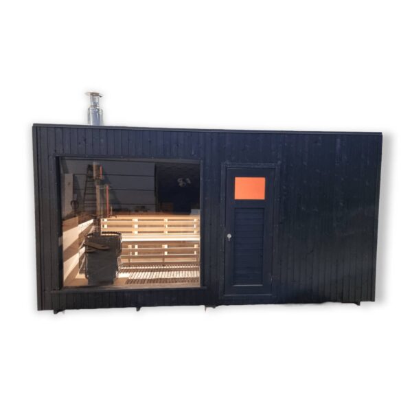 Black Square Modern sauna - Image 3