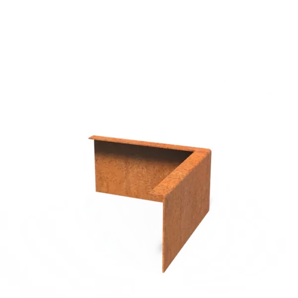 Corten Steel Inside Corner Set Top Edge (300 x 300 x 150 x 3mm)