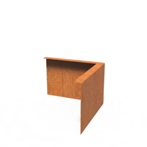 Corten Steel Inside Corner Set Top Edge (300 x 300 x 200 x 2mm)