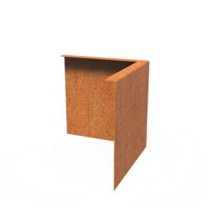 Corten Steel Inside Corner Set Top Edge (300 x 300 x 290 x 2mm)