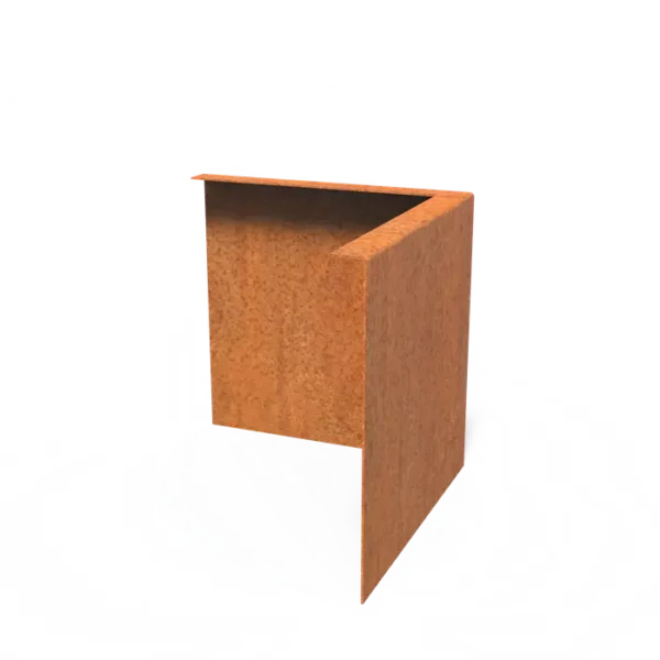 Corten Steel Inside Corner Set Top Edge (300 x 300 x 290 x 3mm)