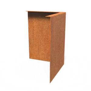 Corten Steel Inside Corner Set Top Edge (300 x 300 x 390 x 2mm)