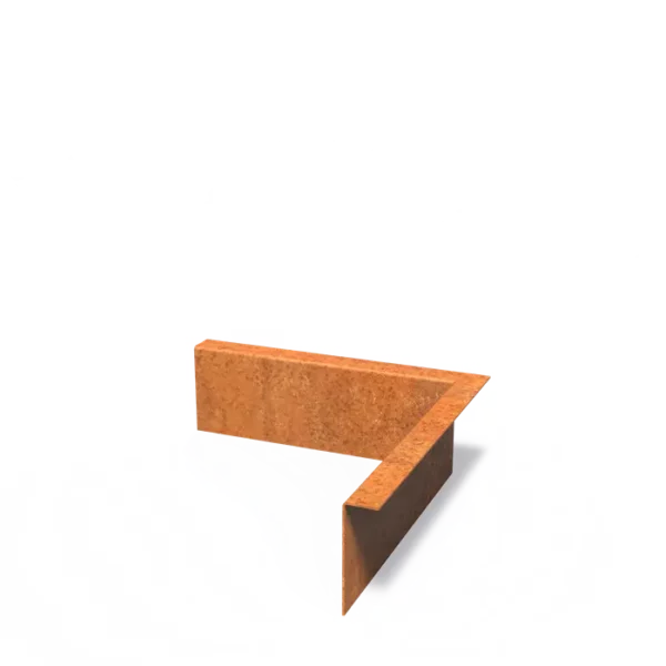 Corten Steel Outside Corner Set Top Edge (300 x 300 x 100 x 2mm)