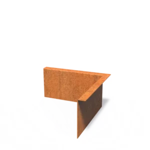 Corten Steel Outside Corner Set Top Edge (300 x 300 x 150 x 2mm)