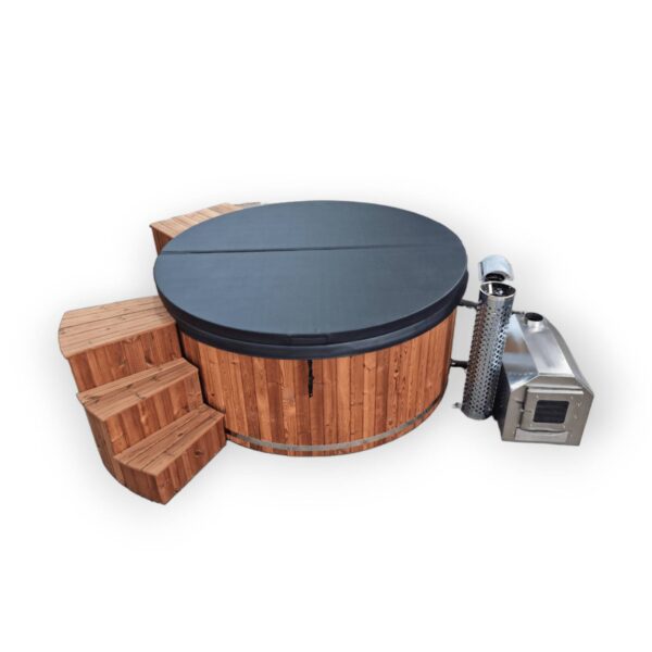 Fibreglass hot tub with external heater - Image 3
