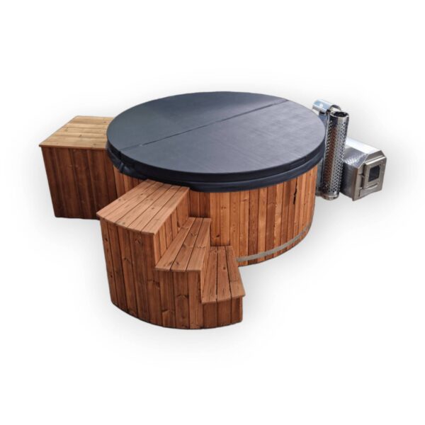 Fibreglass hot tub with external heater - Image 5