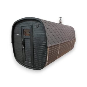 Square outdoor sauna
